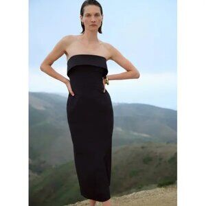 Zara Bodycon Strapless Dress | Size S | BLACK REF 5039/174